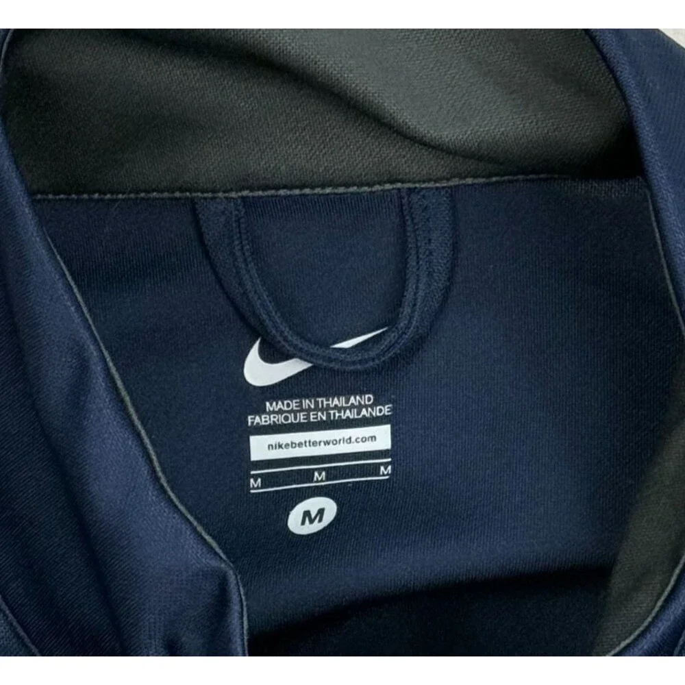 Nike Running Zip Track Jacket Navy Long Sleeve Medium Pockets Tennis High School